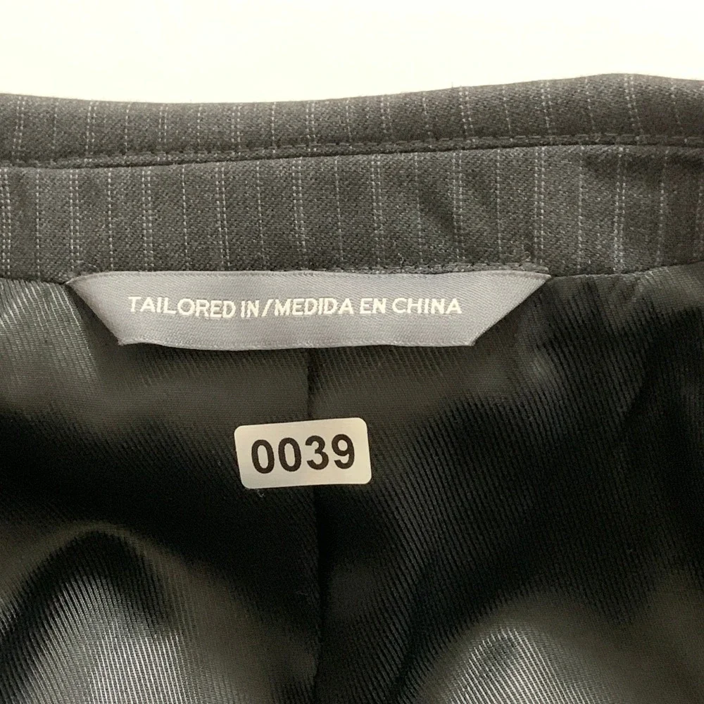 Perry Ellis Portfolio Men's‎ 36S Pinstripe 2-Button Gray Wool Blazer Suit Jacket